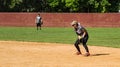 Second Baseman Makes a Play - Special Olympics Royalty Free Stock Photo